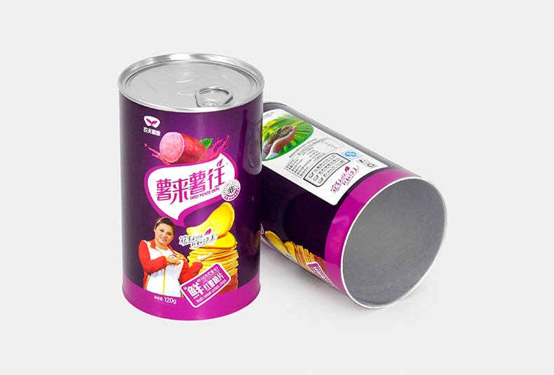 圆筒薯片纸罐