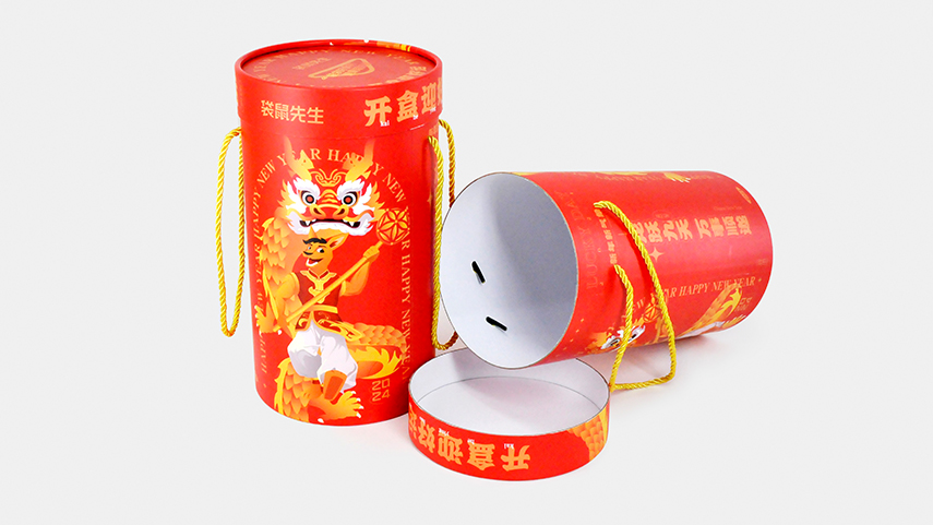 春节年货礼品纸筒包装