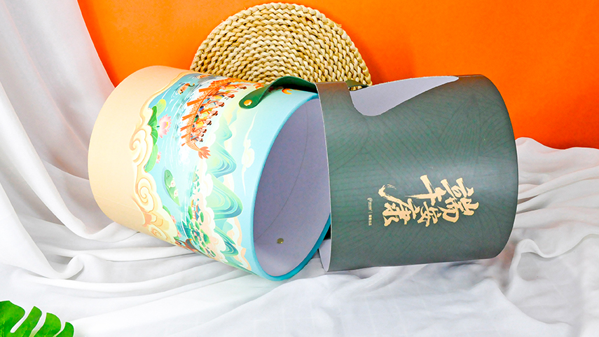 圆形粽子礼盒包装